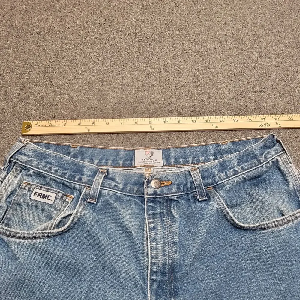 Tyndale Jeans Men 38x26*Flame Resistant FR Workwear Relaxed Broken In FRMC Denim